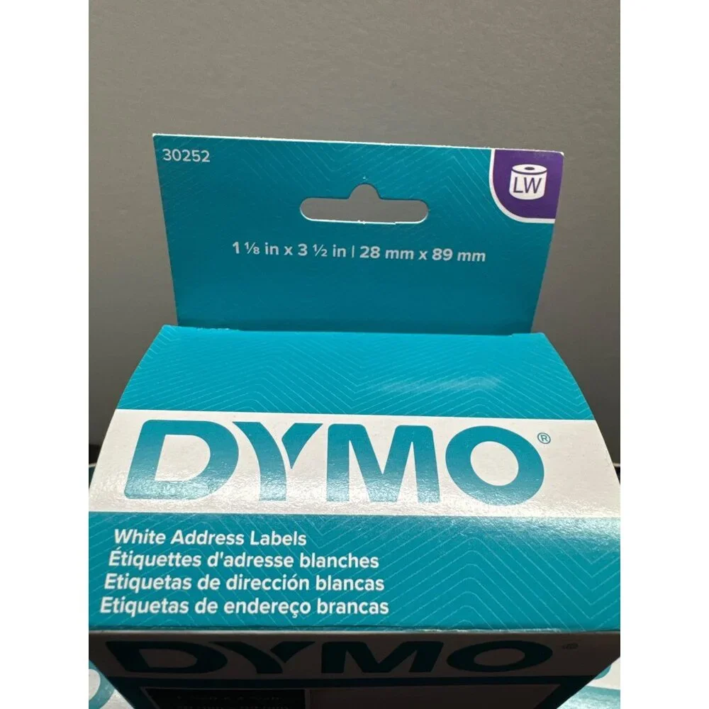 3 Dymo LW White Address Labels 1 1/8